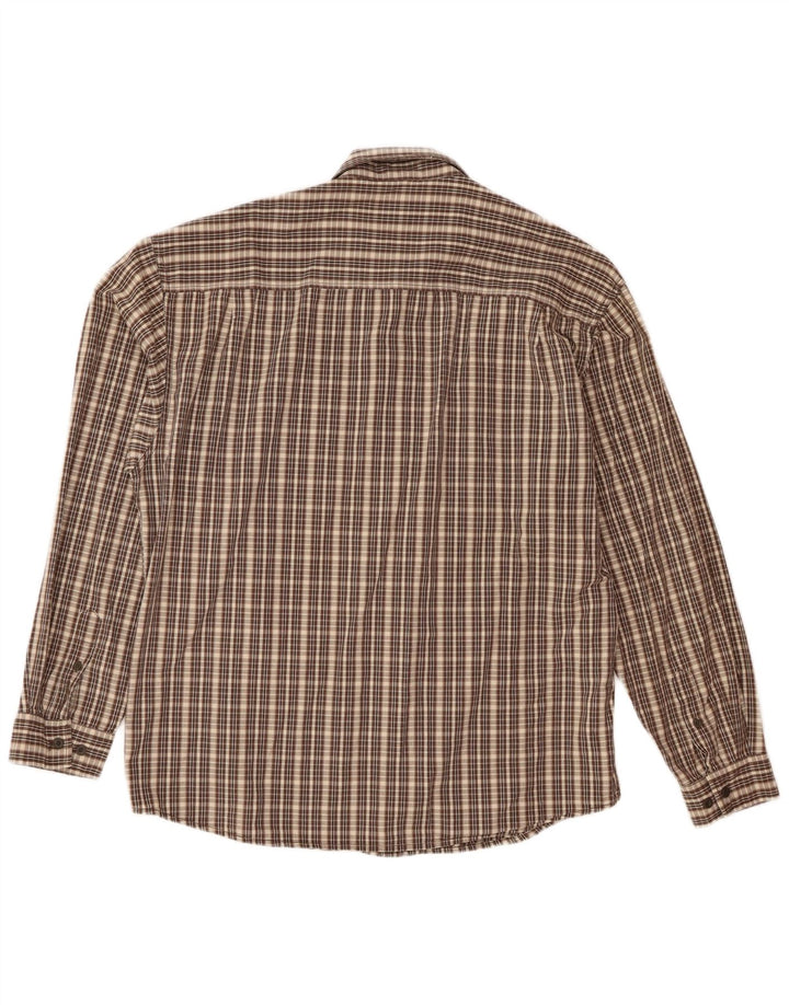 Wrangler Camisa De Franela Hombre XL Algodón A Cuadros Marrón