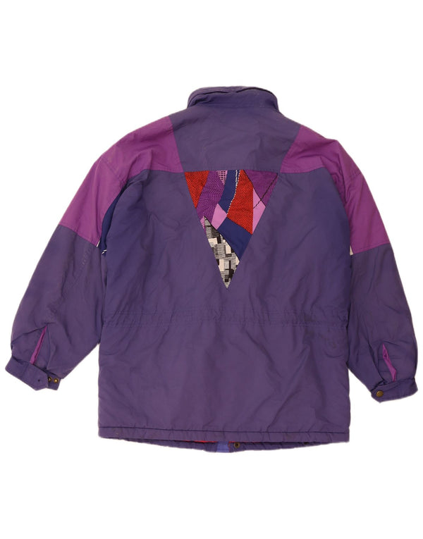 SERGIO TACCHINI Chaqueta de esquí con capucha para hombre UK 40 Large Azul marino Colorblock