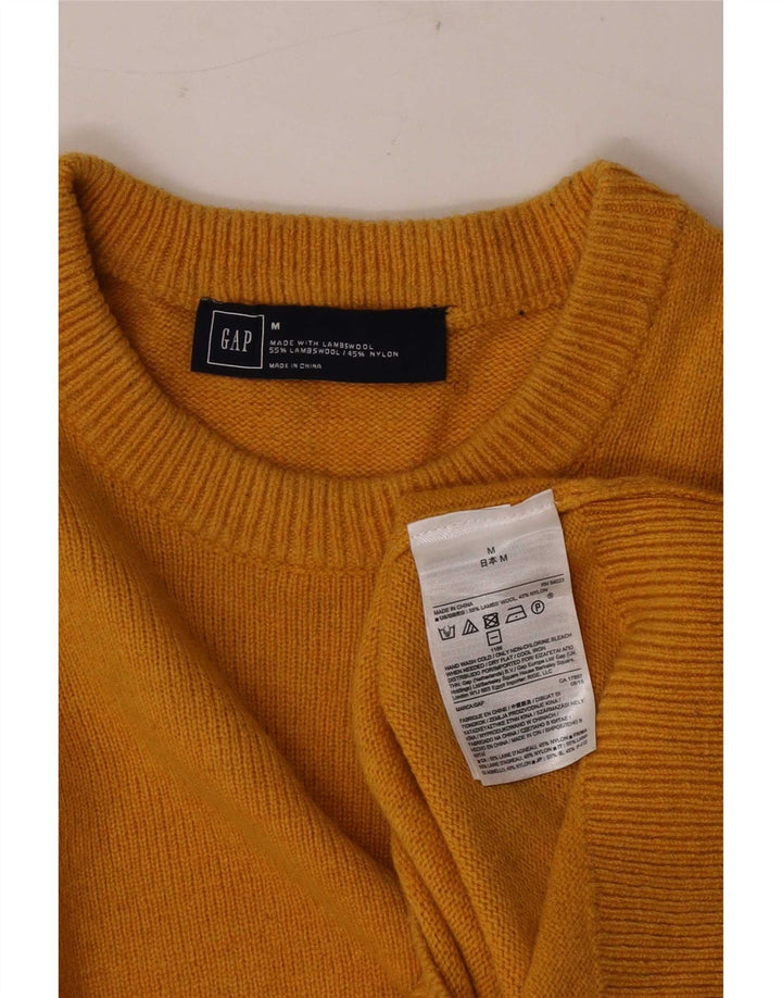 Jersey De Cuello Redondo De Lana De Cordero Amarillo Medio Gap Hombre