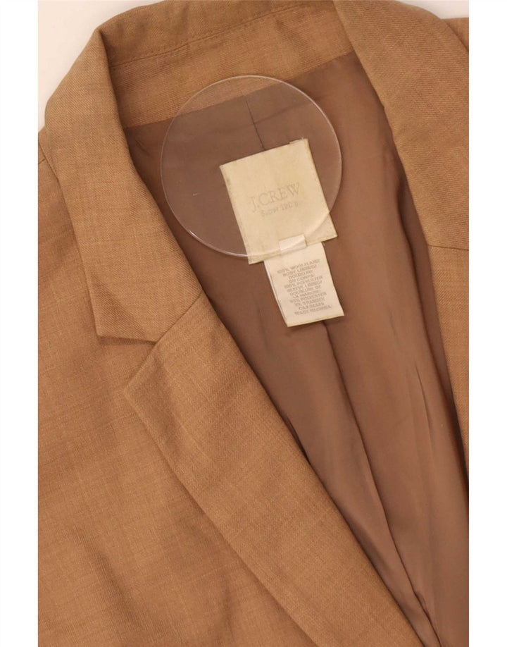 J. Crew Chaqueta Blazer de 2 Botones para Mujer US 10 Grande Lana marrón