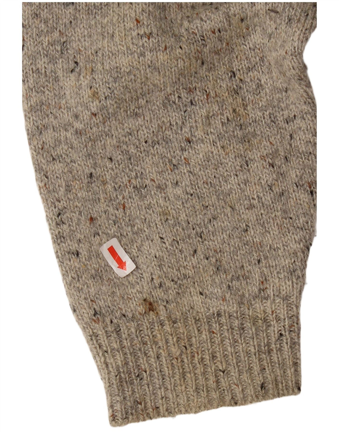 Superdry Jersey con cuello redondo para hombre, talla 3XL, lana moteada gris