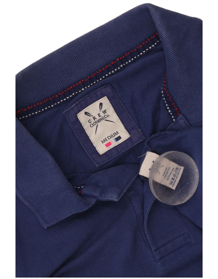 Crew Clothing Polo para hombre de algodón azul medio