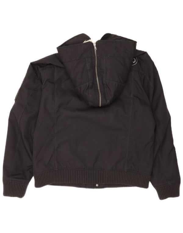Woolrich Chaqueta acolchada con capucha para hombre UK 42 XL Nylon negro