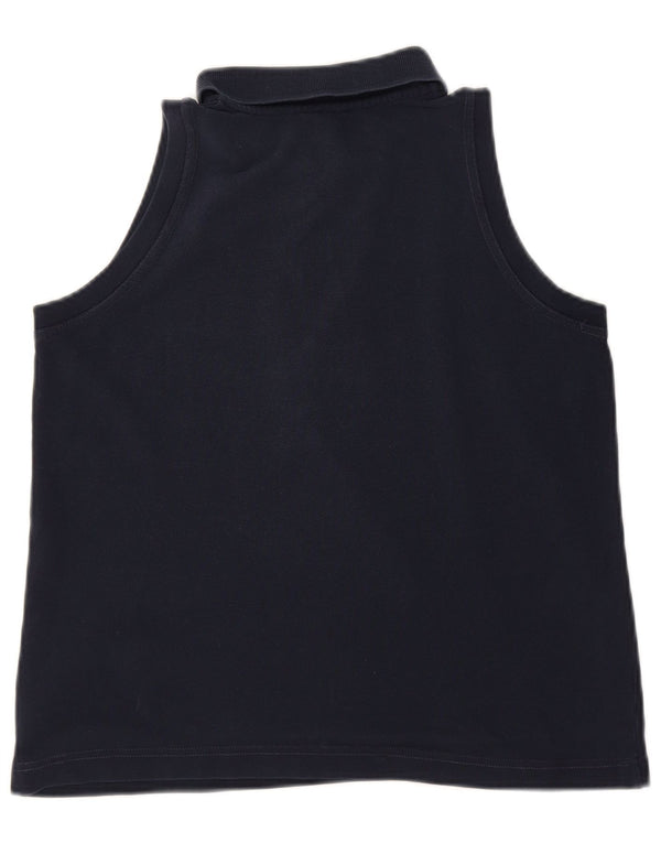Lotto Polo sin mangas para mujer UK 42 Medium Azul marino Algodón