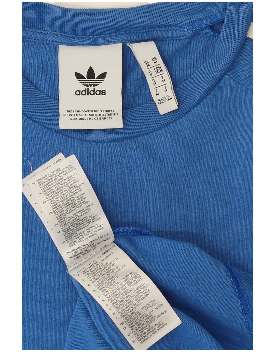 Camiseta Adidas Hombre Top Azul Medio Algodón