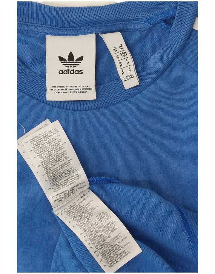 Camiseta Adidas Hombre Top Azul Medio Algodón