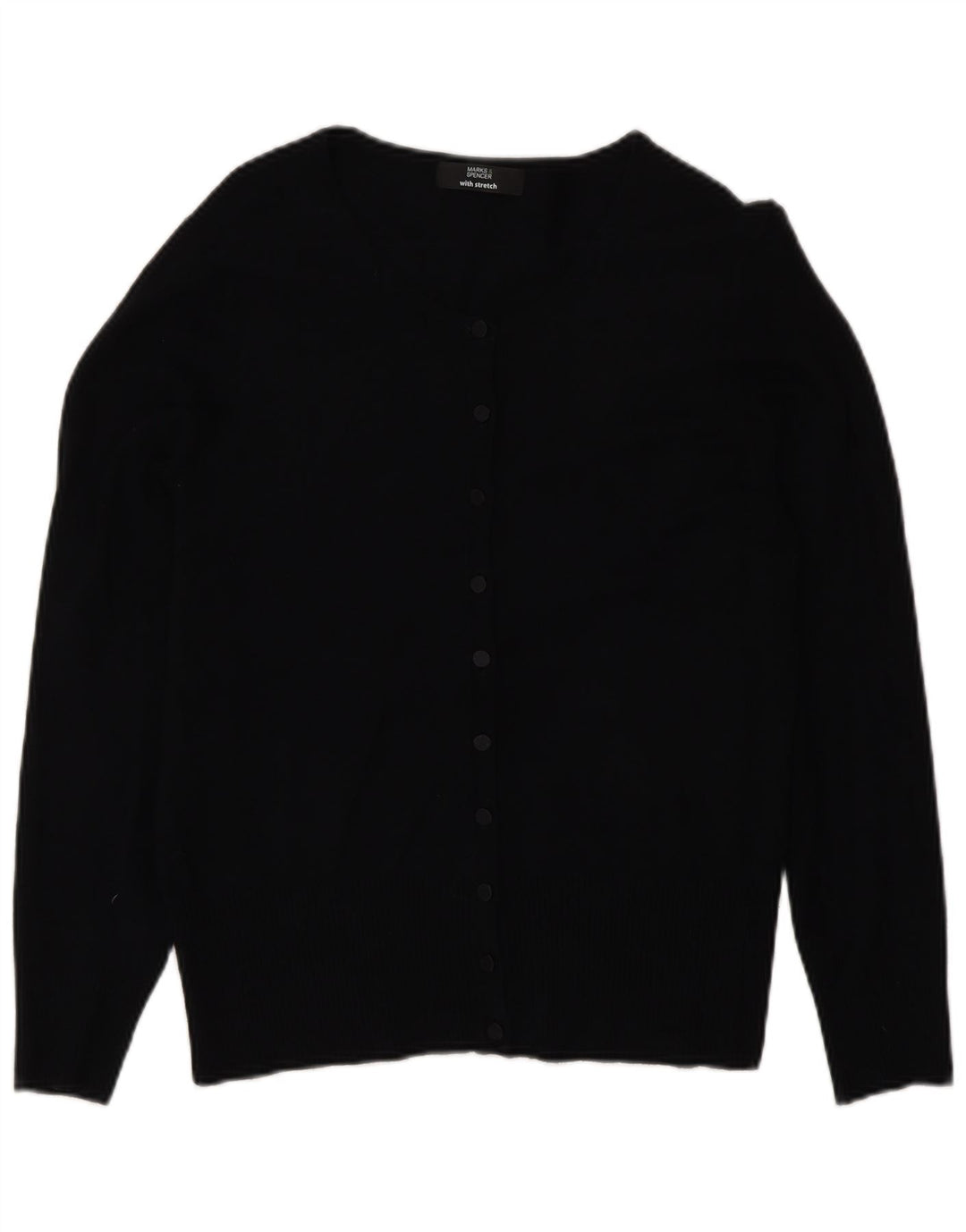 Marks & Spencer - Cárdigan para mujer, talla 40, viscosa negra mediana