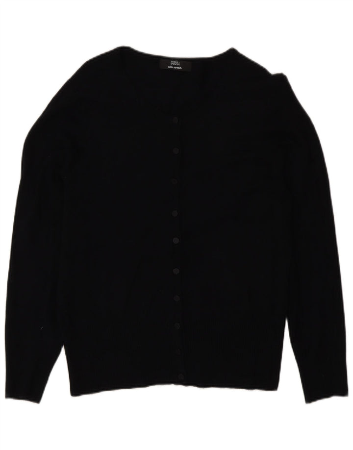 Marks & Spencer - Cárdigan para mujer, talla 40, viscosa negra mediana