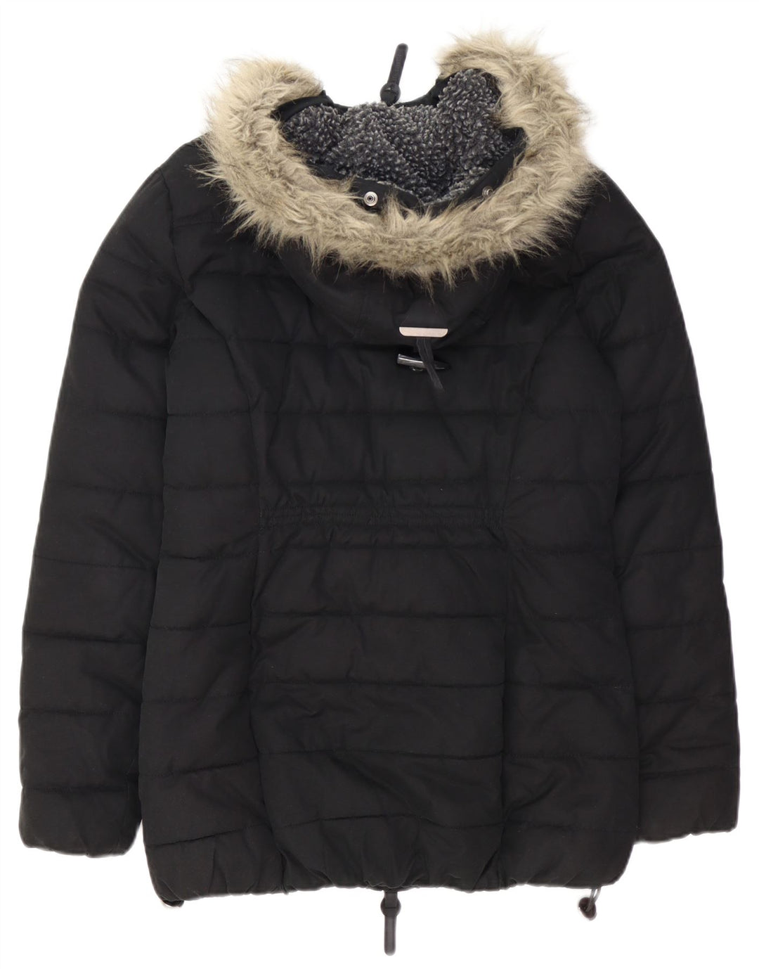 SUPERDRY Chaqueta acolchada con capucha para mujer UK 40 Mediana Poliéster negro