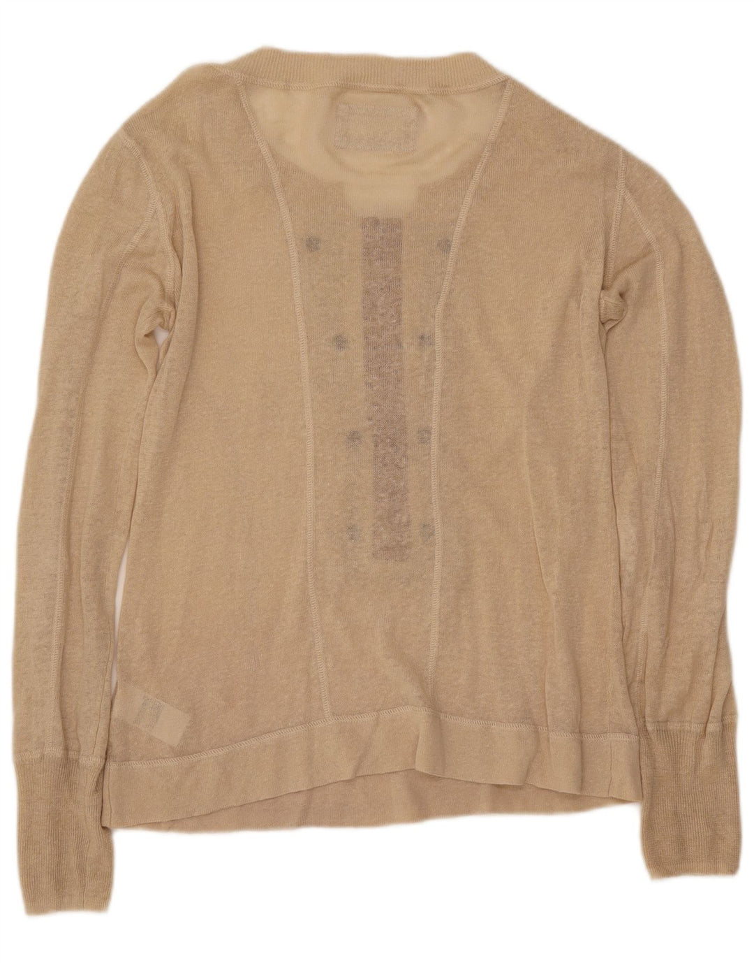 ALL SAINTS Suéter tipo jersey con cuello barco para mujer UK 12 Medium Beige Linen