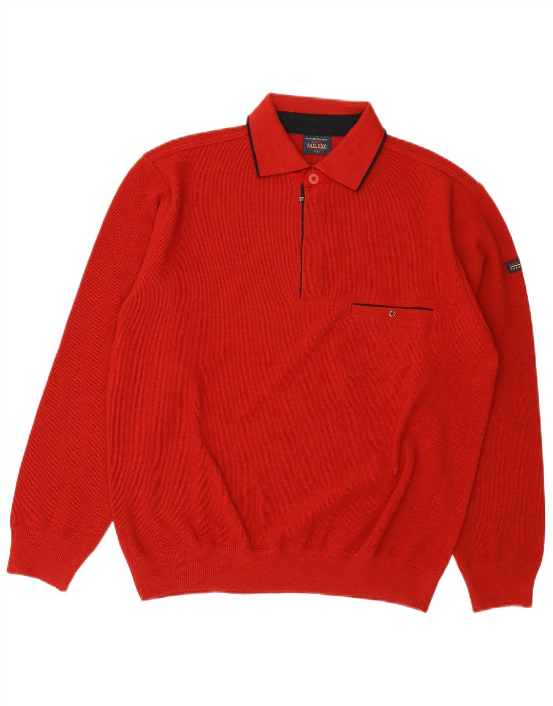 Sail Exp Jersey tipo polo para hombre IT 50 Lana roja mediana