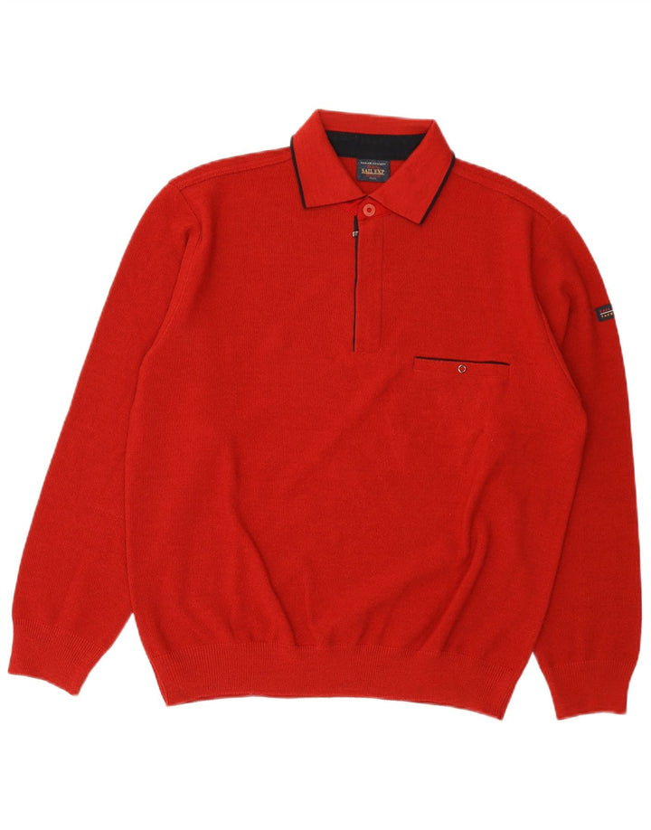 Sail Exp Jersey tipo polo para hombre IT 50 Lana roja mediana