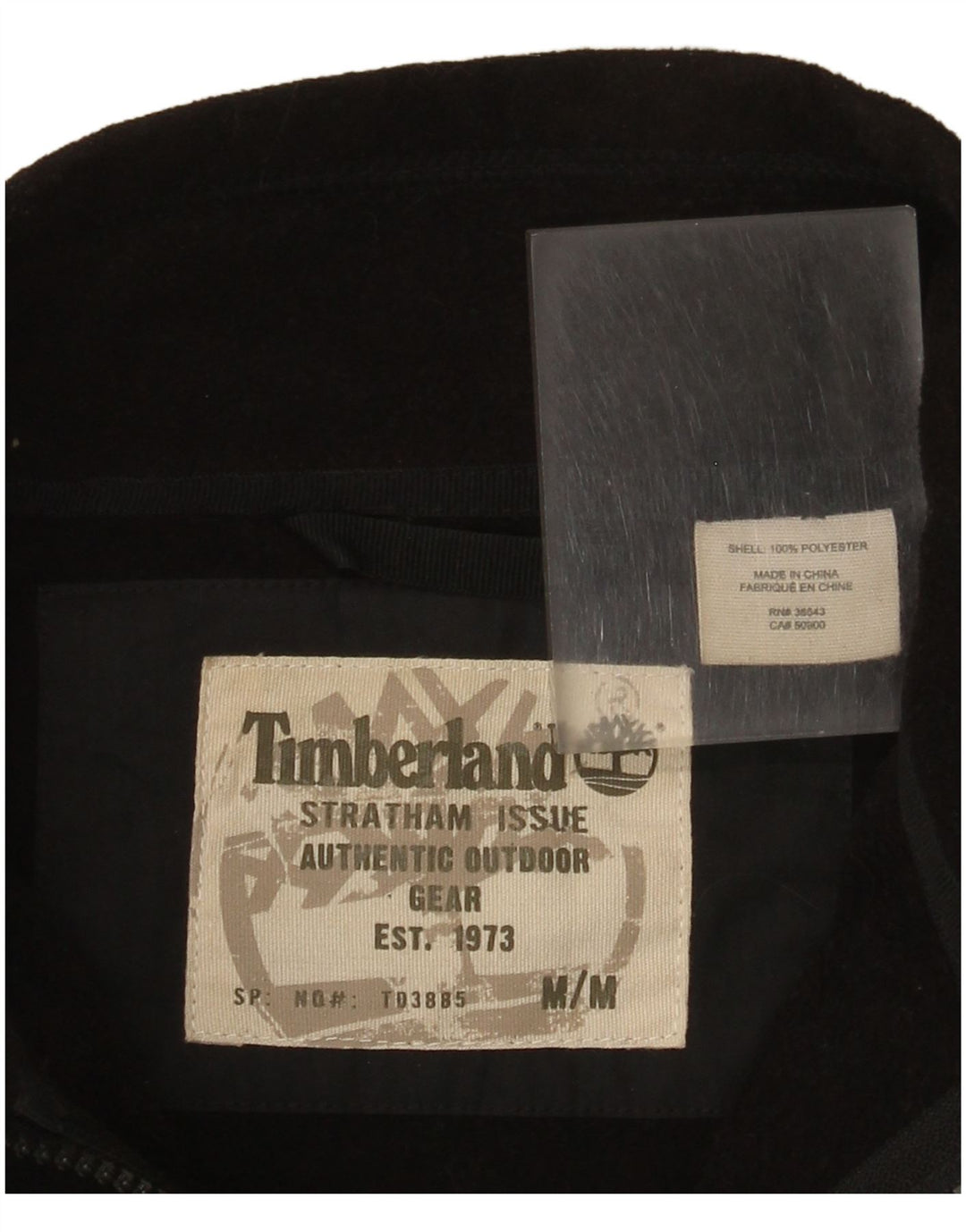 Timberland Chaqueta polar para hombre UK 38 Mediana Negro Poliéster