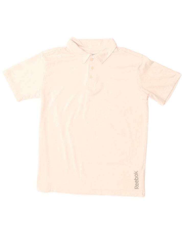 Reebok Polo para niño 14-15 años Grande Blanco Poliéster