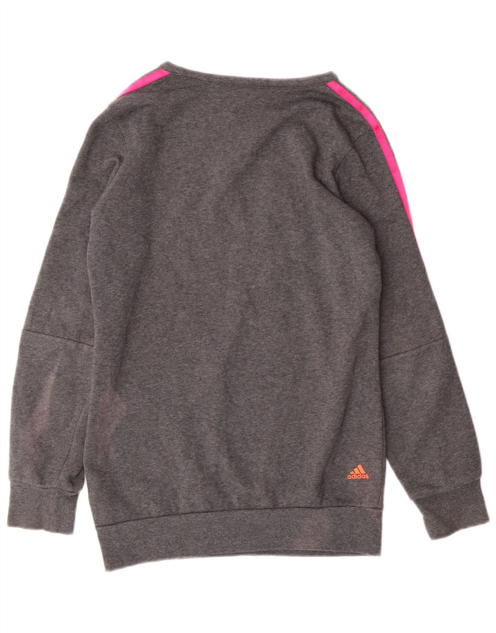 ADIDAS Sudadera estampada para niña 11-12 años Algodón gris