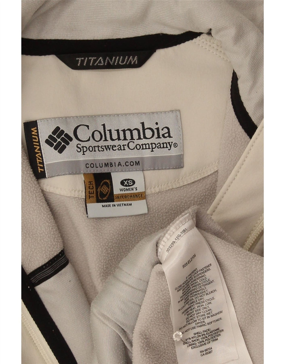 Columbia Chaqueta cortavientos de titanio para mujer UK 6 XS Nylon gris