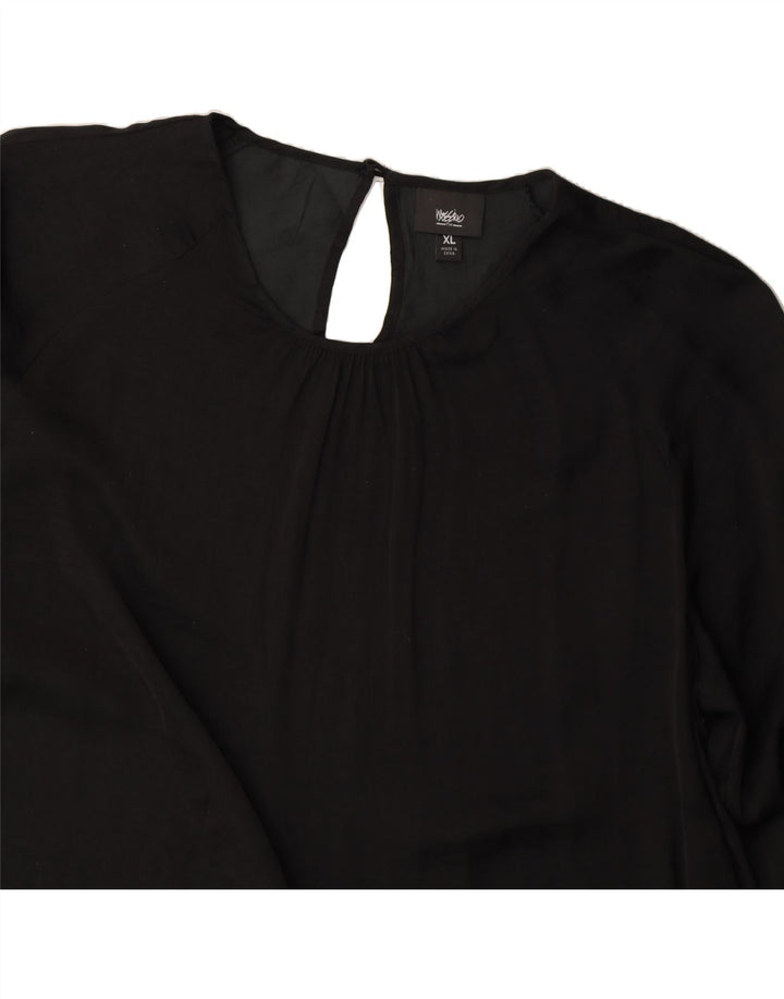 MOSSIMO Womens Long Sleeve Blouse Top UK 18 XL Black Polyester Vintage Mossimo and Second-Hand Mossimo from Messina Hembry 