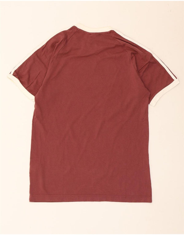 Adidas Hombre Camiseta Top Small Granate Colorblock Algodón