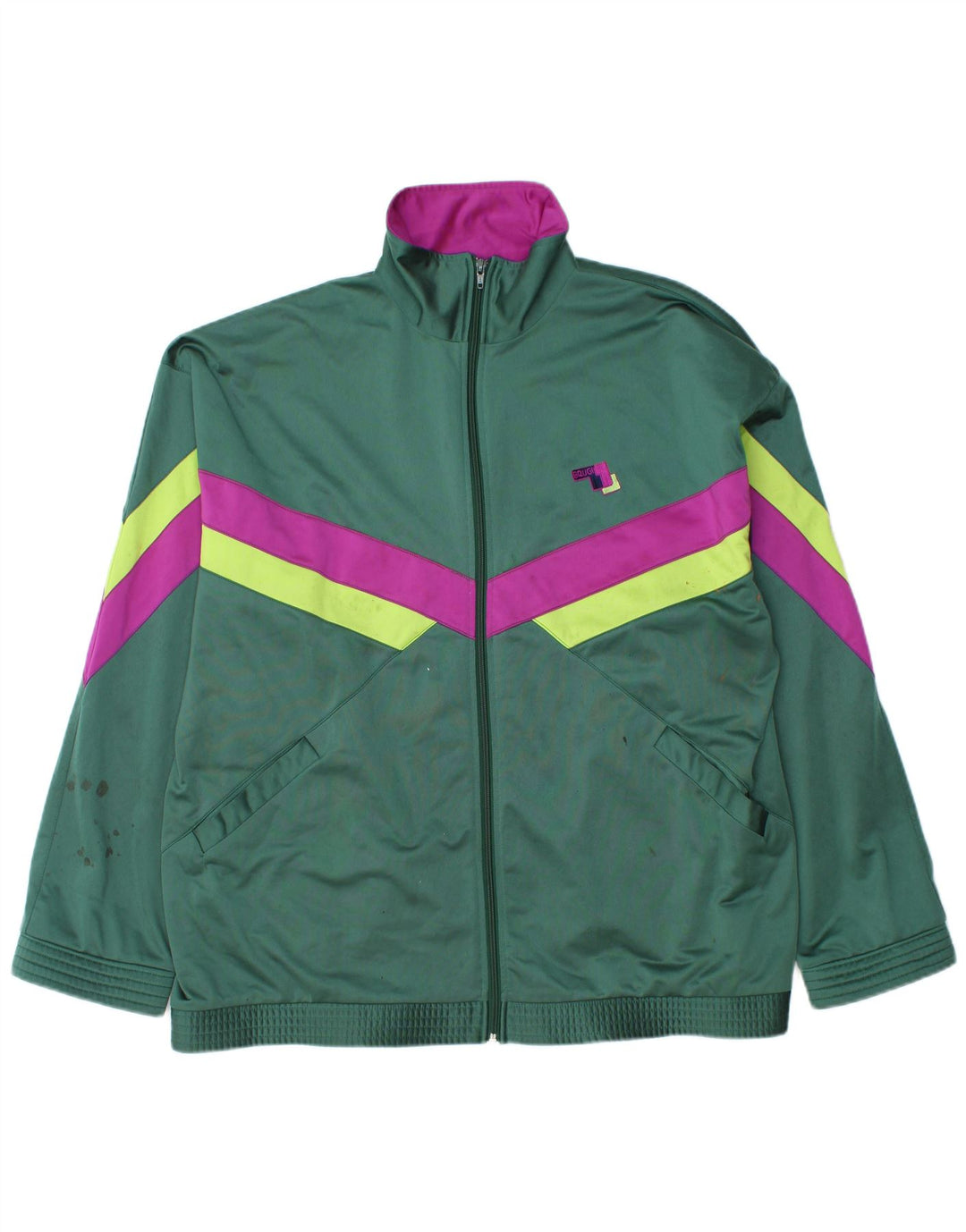 Brugi Hombre Chándal Top Chaqueta XL Verde Colorblock