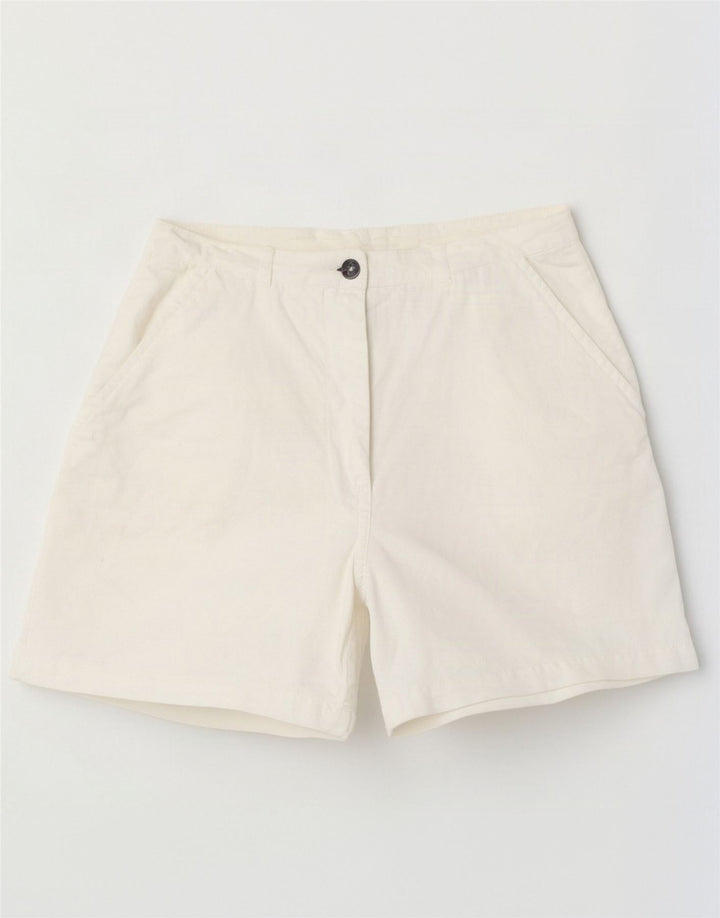 Calvin Klein Pantalones Cortos Chinos para Mujer W27 Pequeño Algodón Blanco