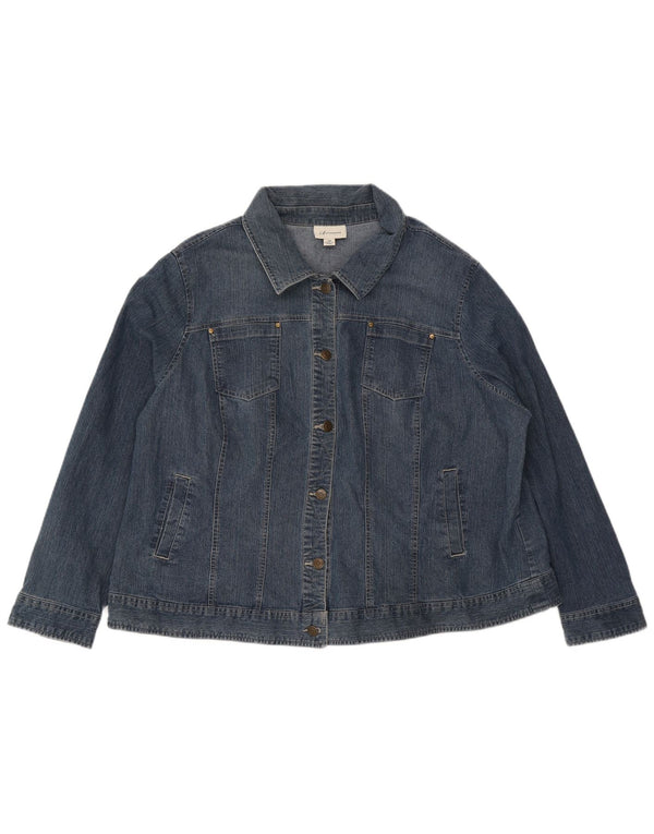 Marks & Spencer Chaqueta Vaquera Autograph para Mujer UK 20 2XL Algodón Azul