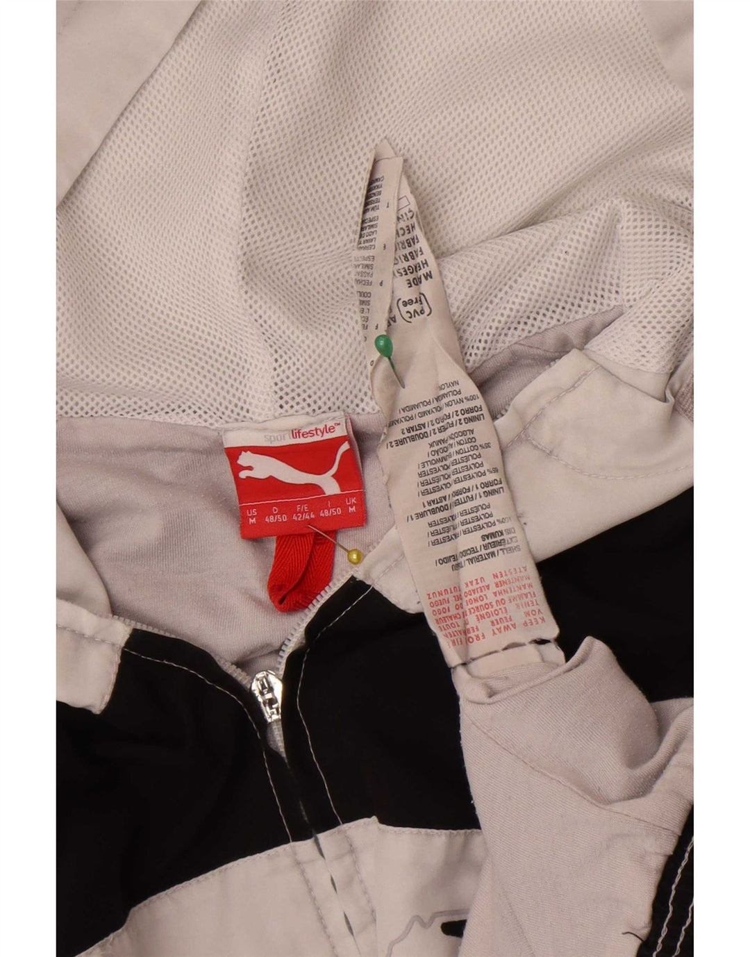 Puma Chaqueta De Chándal Con Capucha Y Gráfico Gris Medio Color Block