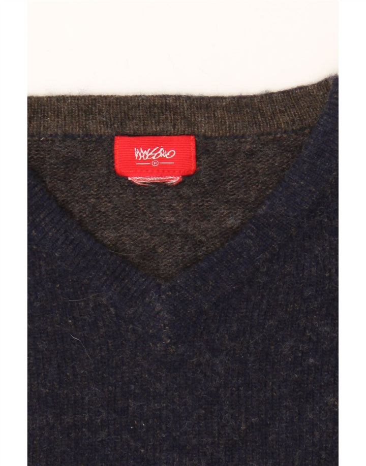 MOSSIMO Mens V-Neck Jumper Sweater 2XL Navy Blue Vintage Mossimo and Second-Hand Mossimo from Messina Hembry 