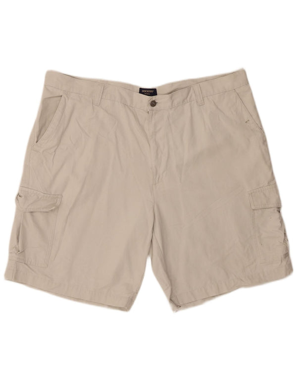 Dockers Mens Khakis Cargo Shorts W42 2XL Algodón Beige