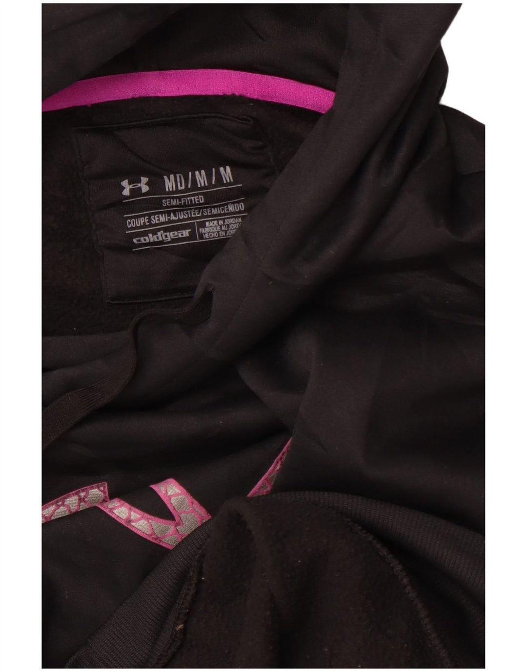 UNDER ARMOUR Jersey con capucha y gráfico Cold Gear para mujer Reino Unido 40 Mediano Negro