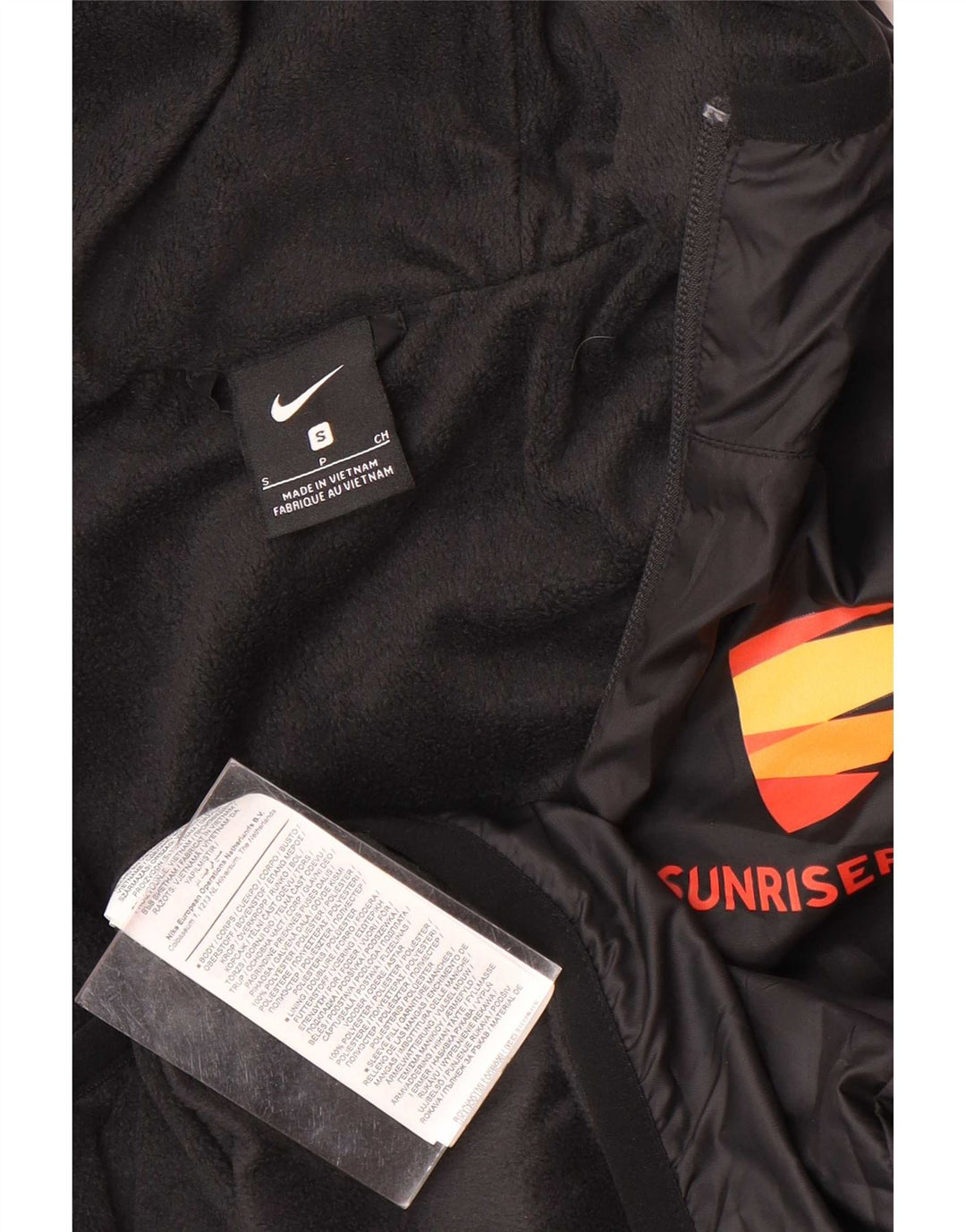 Nike Chaqueta cortavientos con capucha gráfica para hombre UK 36 Small Poliéster negro