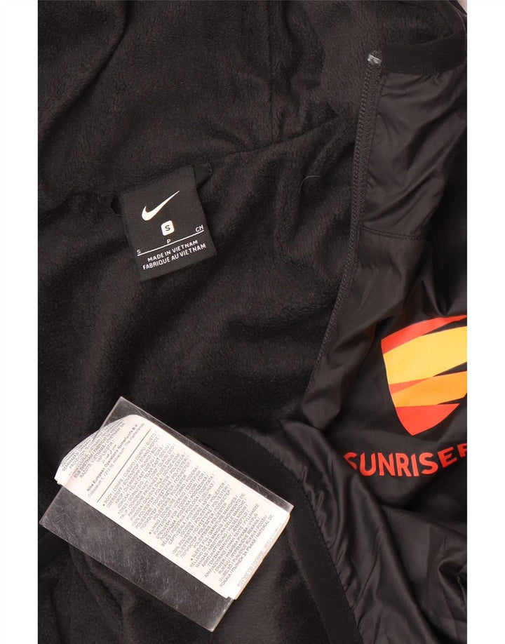 Nike Chaqueta cortavientos con capucha gráfica para hombre UK 36 Small Poliéster negro