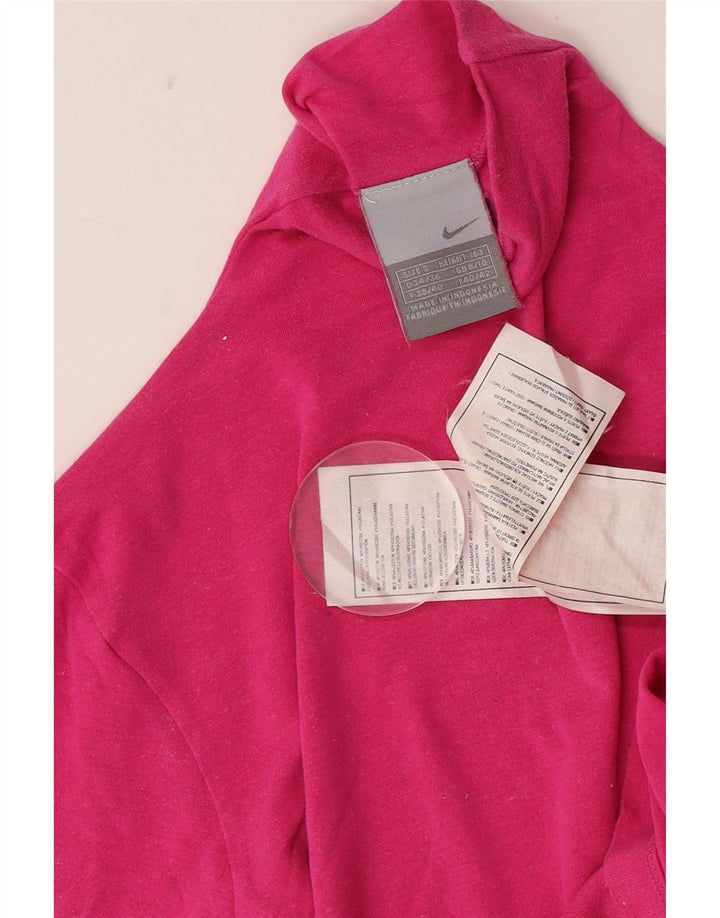 Nike Camiseta de manga larga para mujer UK 8/10 Small Pink Cotton