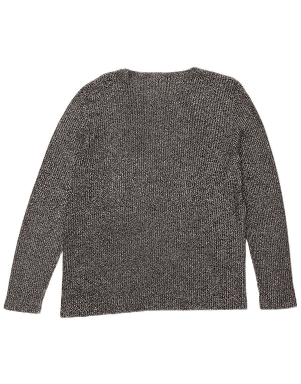 Luisa Spagnoli Top para mujer de manga larga UK 42 Gris medio moteado