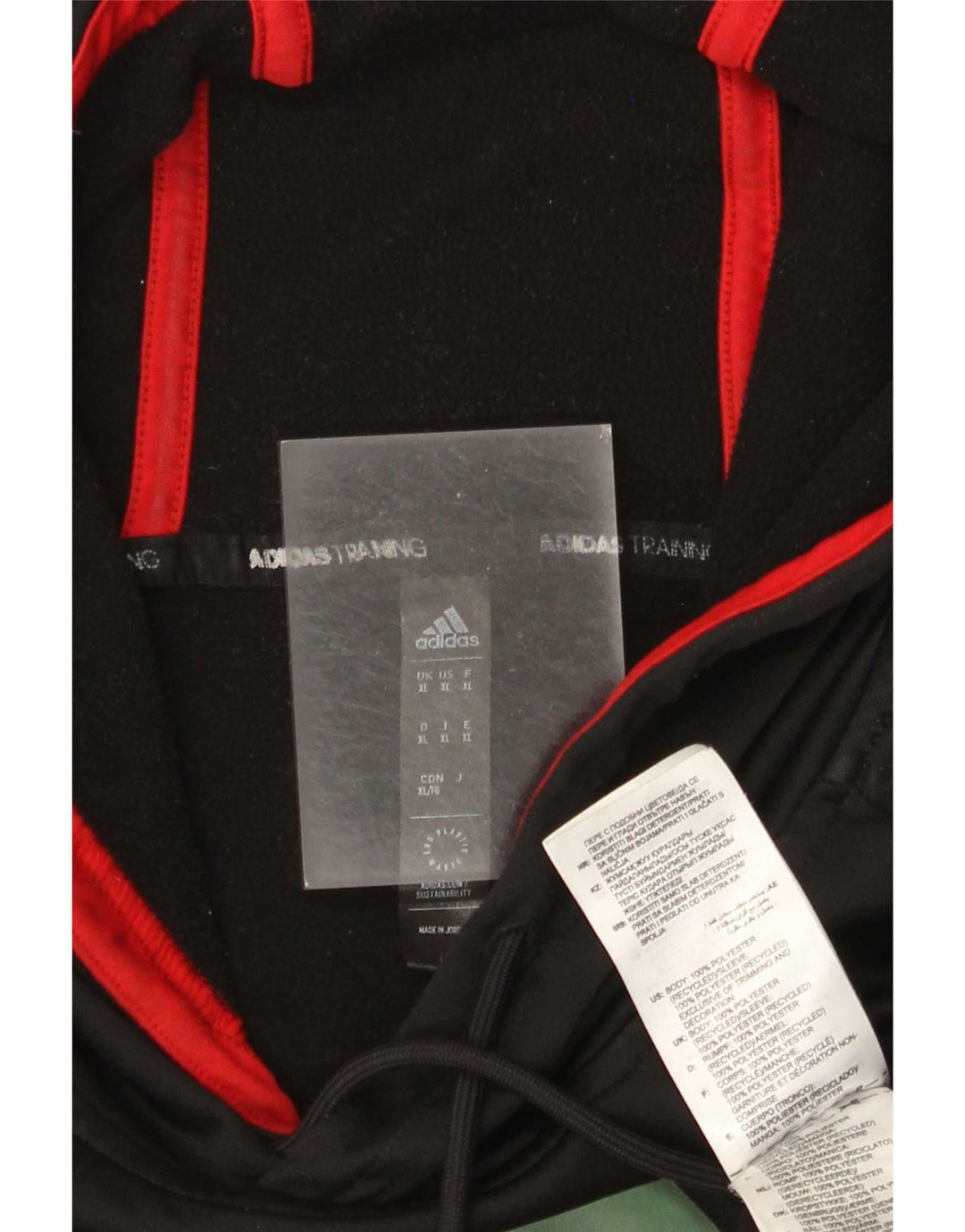 Adidas Sudadera con capucha gráfica para hombre XL Poliéster negro