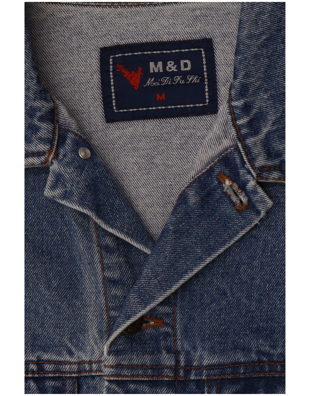 Vintage hombres chaqueta de mezclilla Reino Unido 38 azul medio
