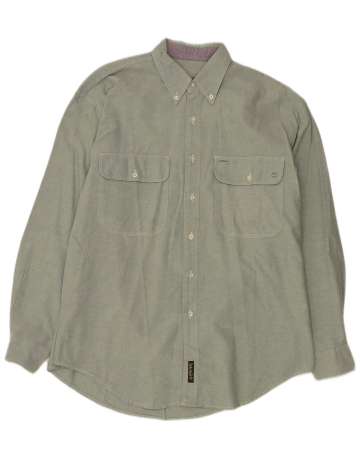 Camisa Timberland Hombre Algodón Verde Medio