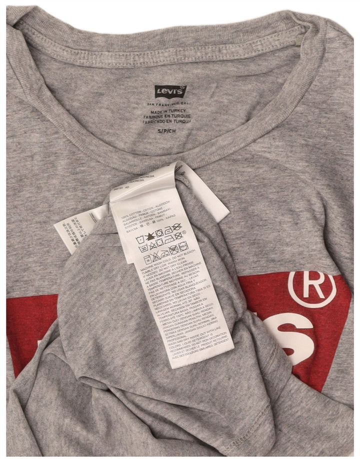 LEVI'S Mens Graphic T-Shirt Top Small Grey Cotton