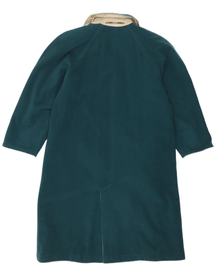 Vintage mujer reversible abrigo EU 40 lana verde medio