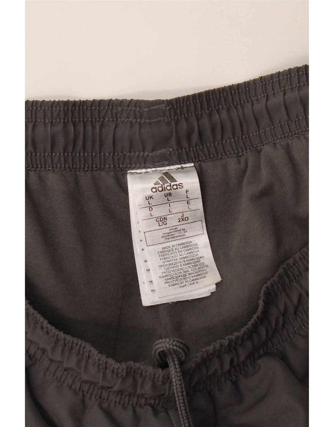 ADIDAS Hombre Chándal Pantalones Joggers Grande Gris Poliéster