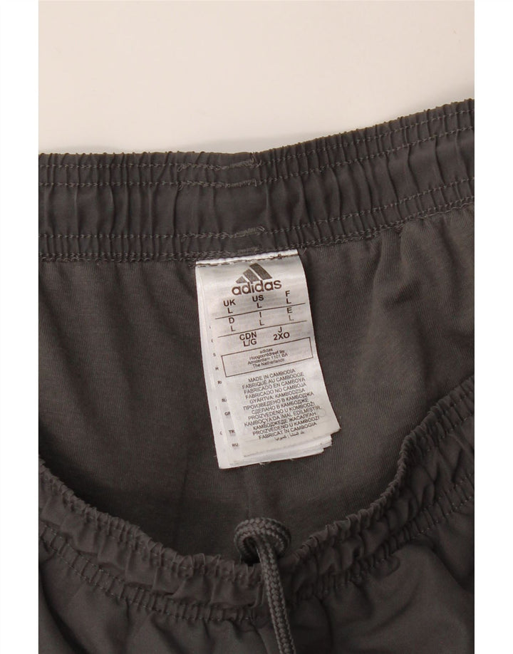 ADIDAS Hombre Chándal Pantalones Joggers Grande Gris Poliéster