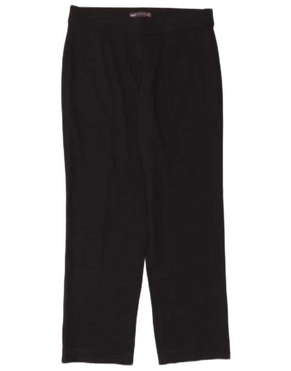 Marks & Spencer Pantalones cortos casuales para mujer UK 12 Medium W30 L27 Negro