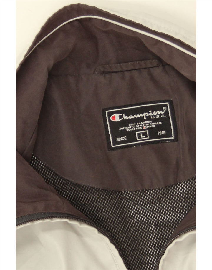 Champion Chaqueta de chándal para hombre con bloques de color gris grande
