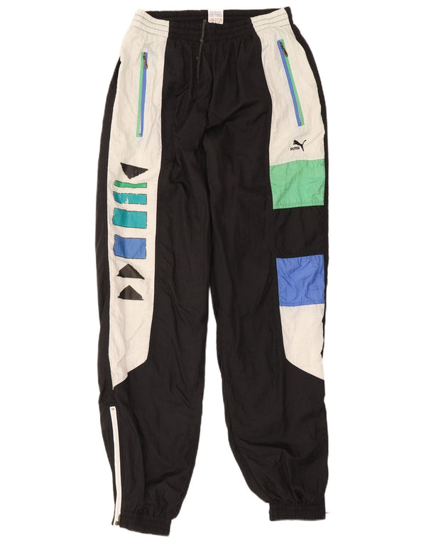 Puma Pantalones de chándal para mujer Joggers UK 12 Medium Black Colourblock