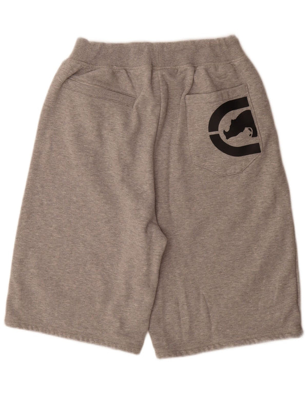 Ecko Unltd Pantalones cortos deportivos gráficos para mujer UK 22 3XL Algodón moteado gris