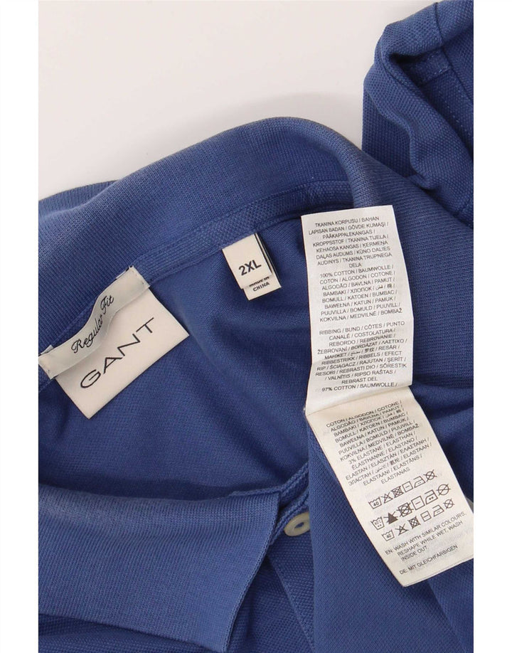 Gant Polo De Corte Regular Para Hombre 2XL Algodón Azul