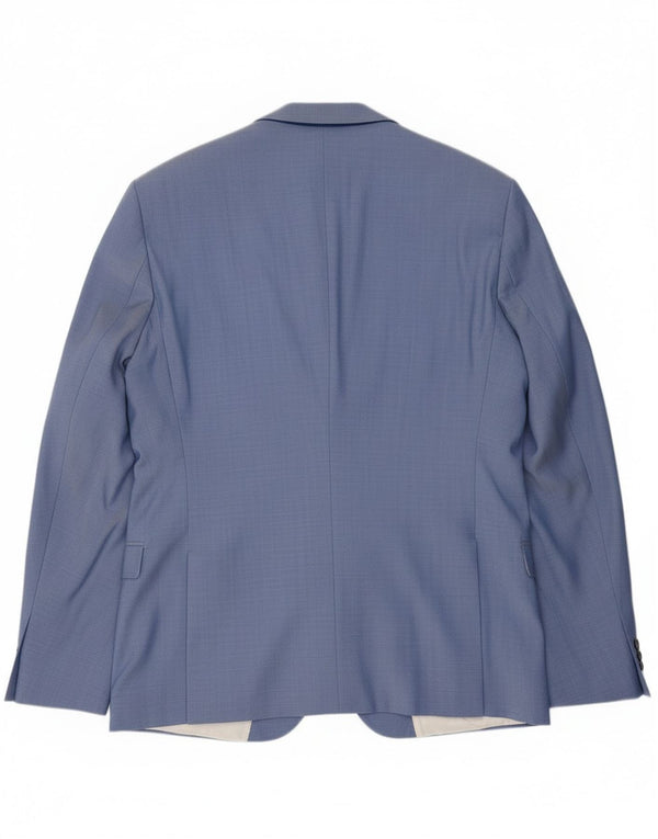 Hugo Boss Chaqueta tipo blazer de 2 botones para hombre IT 54 2XL Lana azul