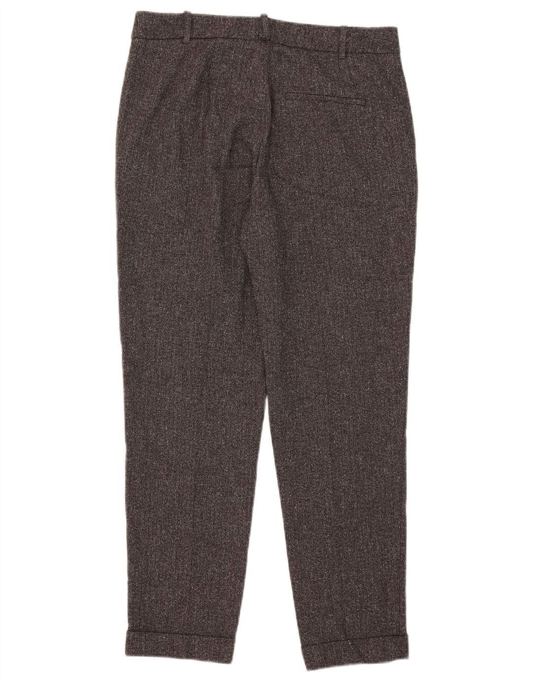 Zara Mujer Pantalón De Traje Slim Medium W28 L27 Marrón Moteado