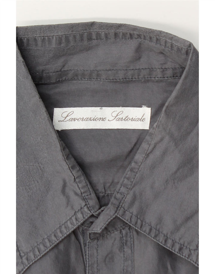 Camisa Vintage Hombre Manga Corta 2XL Gris