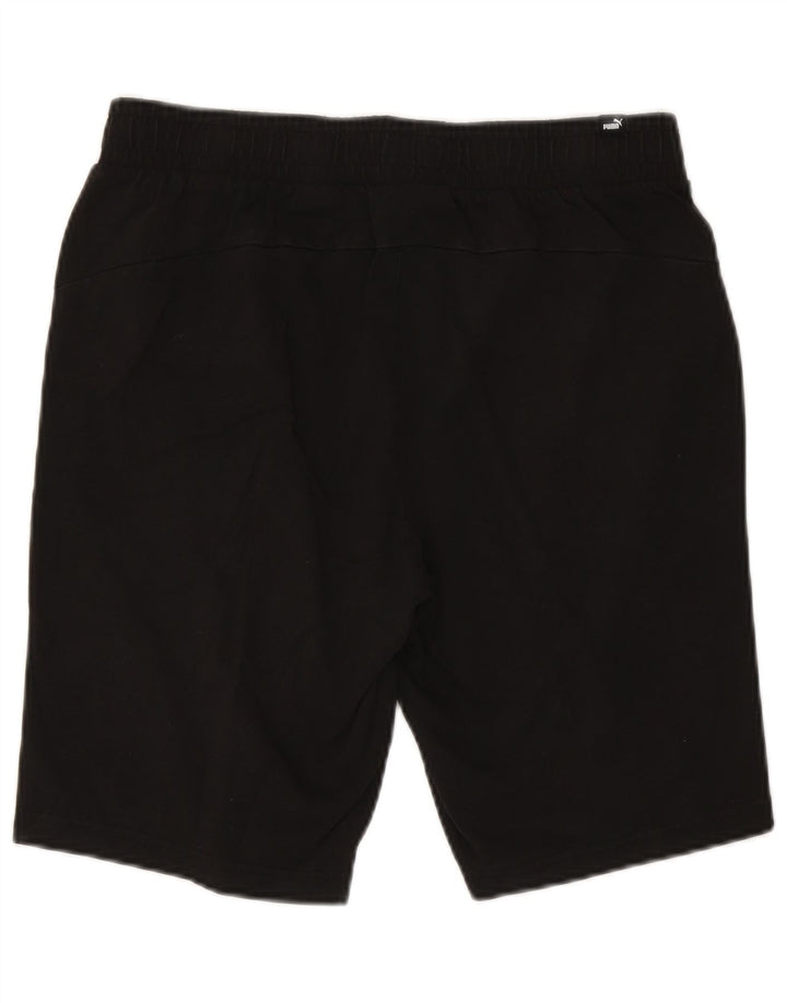 Puma - Pantalones cortos deportivos para hombre, talla grande, algodón negro