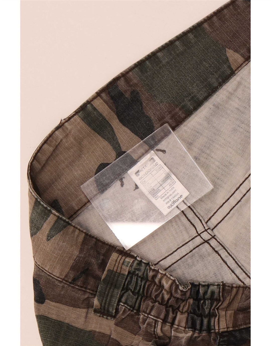 Solognac Shorts Cargo Hombre Medium W34 Algodón De Camuflaje Multicolor